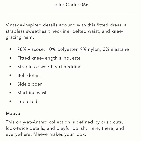 Anthropologie Maeve Strapless Sweetheart Pink and White Check Dress - Picture 5 of 5